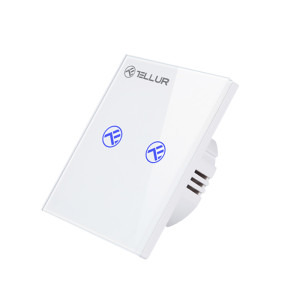 Tellur Intrerupator WiFi Smart, SS2N, 2 porturi, 1800W, 10A