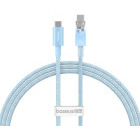 Cablu de date / adaptor Baseus Explorer Smart, USB-C Male la USB-C Male, 100 W, 1 m, Blue