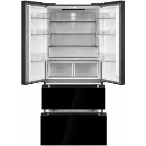 Heinner HCFD-M516INVHGBKE++, 516 L, Clasa E, No Frost, Inverter, InoxCool, ADT Fresh, Vario Temp, Control electronic, Iluminare LED, 190 cm, Negru