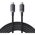 Cablu de date / adaptor Baseus Crystal Shine, USB-C Male la USB-C Male, 100 W, 1.5 m, Black