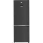 Combina frigorifica Beko B3RCNE564HXBR, 490 L, Clasa E, No Frost, HarvestFresh, AeroFlow, Control electronic, 192 cm, Dark Inox