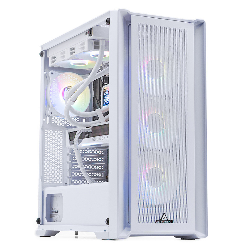 PC Gaming DRAGON Legendar Plus Alb, Intel i5-14600K 3.5GHz, 32GB DDR5, 2TB SSD, RTX 5070 12GB GDDR7, Iluminare RGB