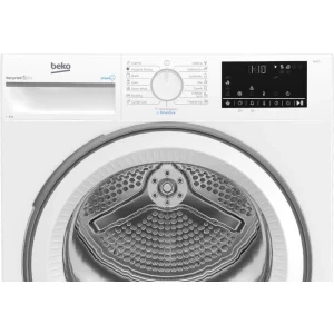 Beko B3T48239W EU, Pompa de caldura, 8 kg, Clasa D, EcoGentle, SteamCure, Iluminare interioara, Alb