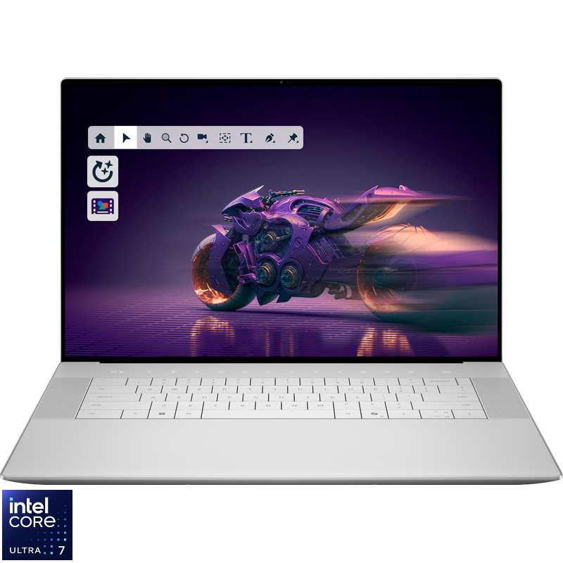 Laptop DELL 16.3'' 16 Premium DA16250, 1920 x 1200 30-120Hz, Procesor Intel® Core™ Ultra 7 255H (24M Cache, up to 5.10 GHz), 32GB LPDDR5X, 1TB SSD, GeForce RTX 5050 8GB, Win 11 Pro, Platinum, 3Yr ProSupport