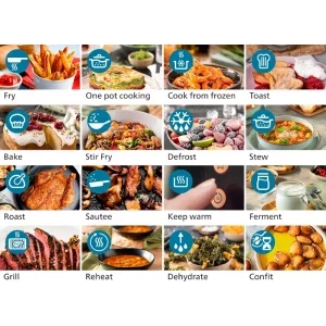Philips Friteuza cu aer cald Airfryer Seria 3000 NA341/00, 2000W, 7.2L, Negru