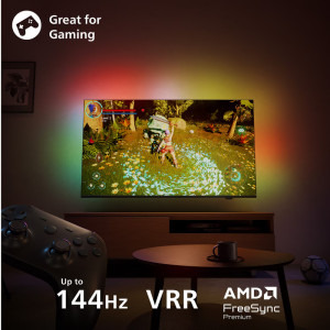 Philips Smart TV 85PUS9010/12 Seria PUS9010/12 215cm gri 4K UHD HDR Ambilight pe 3 laturi