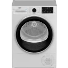 Uscator de rufe Beko B3T40239W EU, Pompa de caldura, 10 kg, Clasa C, ProSmart Inverter, EcoGentle, SteamCure, HomeWhiz, Iluminare interioara, Alb