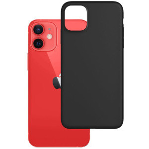3MK Protectie pentru spate, material silicon pentru iPhone 13, culoare Black