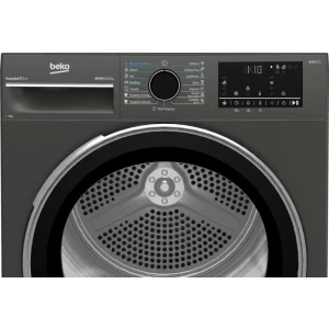 Beko B3T49233M EU, Pompa de caldura, 9 kg, Clasa D, EcoGentle, IronFinish, Iluminare interiora, Gri