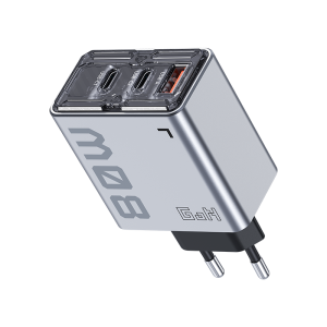 ZTE Nubia DAO 80W GaN, cablu inclus 100W, 3 porturi USB, Compatibil smartphone, laptop USB Type-C