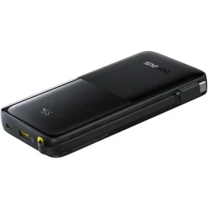 Baseus Bipow 2 Digital, 10000 mAh, 1x USB, 1x USB-C, 20 W, Display, Cablu USB-C integrat, Black