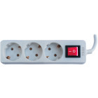 Priza/prelungitor TED 3x Schuko, 1.5m, alb