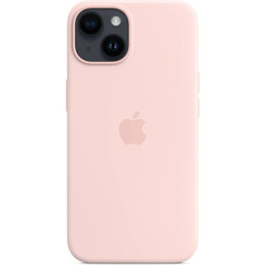 Apple Protectie pentru spate, material silicon, cu MagSafe pentru iPhone 14 Plus, culoarea Chalk Pink