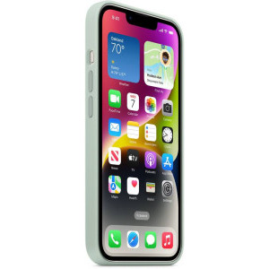 Apple Protectie pentru spate, material silicon, cu MagSafe pentru iPhone 14 Plus, culoarea Succulent