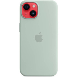 Apple Protectie pentru spate, material silicon, cu MagSafe pentru iPhone 14 Plus, culoarea Succulent