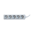 Priza/prelungitor TED 5x Schuko, 5m, alb