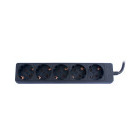 Priza/prelungitor TED 5x Schuko, 5m, negru