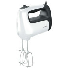 Tefal Mixer de mana Prep'Mix HT461138, 500W, 5 viteze, Turbo, 2 accesorii pentru aluat, 2 teluri, picior pasator, alb