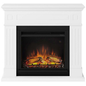 TAGU Semineu Larsen Pure White cu Focar Electric PowerFlame, 23 inch, FM462-WH1 + 23PF1A