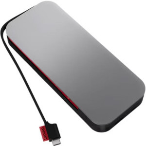 Lenovo Go, 20000 mAh, 65W, 1x USB-C, 1x USB, Storm Grey, posibilitate incarcare laptop