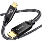 Cablu de date / adaptor Orico CM32, USB-C Male la USB-C Male, 1 m, Black, amperaj maxim suportat 5A