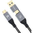 Cablu de date / adaptor Orico ACC40, USB-C Male, adaptor USB Male la USB-C Male, 1.5 m, Black