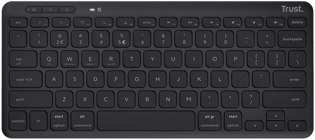 Tastatura Trust Lyra Wireless & Bluetooth Black