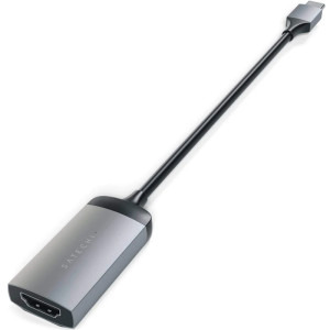 Satechi 1x USB Tip C Male - 1x HDMI Female, gri-negru