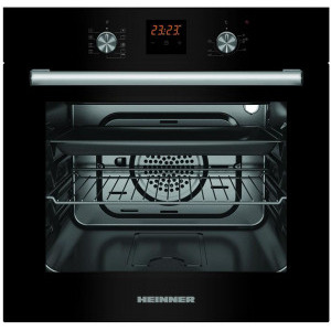 Cuptor incorporabil Heinner HBO-S569LDTGC-GBK, Electric, 56 L, Multifunctional, 9 functii, Grill, Display, Clasa A, Sticla neagra