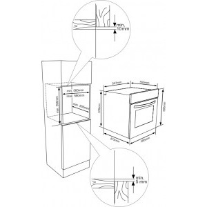Heinner HBO-V659GCD-GBK, Electric, 65 L, 9 functii, Multifunctional, Grill, Ventilatie, Timer, Display, Clasa A, Negru