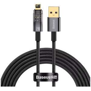 Cablu periferice Baseus USB tip A 2.0 Male la Lightning Male, 2 m, Negru