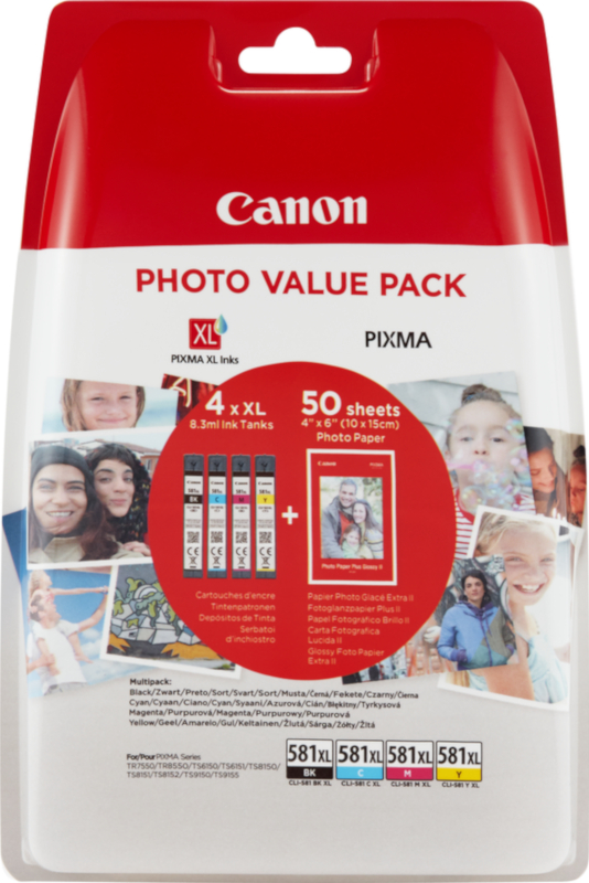 Canon Cartus CLI-551 XL Multi Pack + Hartie 50 Coli