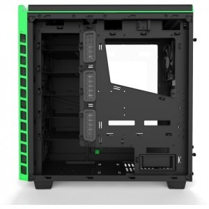 NZXT H440 Matte Black - Glossy Green Trim