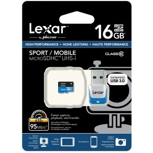 Lexar Micro SDHC HP UHS-I 633x 16GB Clasa 10 + Card Reader USB 3.0