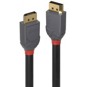 LINDY Anthra, DisplayPort Male - DisplayPort Male, v1.2, 5m, negru-gri