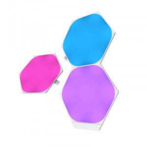 Nanoleaf Panouri extindere Shapes Hexagons, Wi-Fi, LED, RGB compatibil Apple HomeKit, Google Assistant, 3 panouri