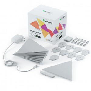 Nanoleaf Starter Kit Shapes Triangles, Wi-Fi, LED, RGB compatibil Apple HomeKit, Google Assistant, 9 panouri
