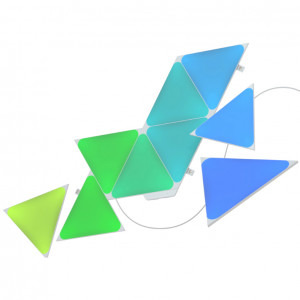 Nanoleaf Starter Kit Shapes Triangles, Wi-Fi, LED, RGB compatibil Apple HomeKit, Google Assistant, 9 panouri