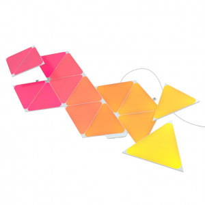 Nanoleaf Starter Kit Shapes Triangles, Wi-Fi, LED, RGB compatibil Apple HomeKit, Google Assistant, 15 panouri