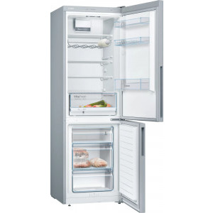 Bosch KGV36VLEAS, 308 L, LowFrost, VitaFresh, Clasa E, 186 cm, Argintiu