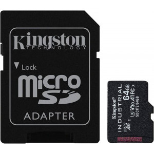Card memorie Kingston MicroSDXC Industrial Class 10 UHS-I 64GB + Adaptor