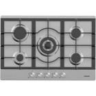 Plita incorporabila Heinner HBH-M705IWFIX, Gaz, 5 arzatoare, Aprindere electrica integrata, Sistem de siguranta, Wok, 75 cm, Inox