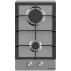 Plita incorporabila Heinner HBH-M302FIX, Gaz, 2 arzatoare, Aprindere electrica integrata, Sistem de siguranta, 30 cm, Inox