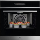 Cuptor incorporabil Electrolux EOA9S31CX, Electric, 70 L, Autocuratare hidrolitica, CookView, Steamify, My Electrolux Kitchen, Grill, Clasa A++, Negru/Inox