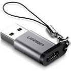 Adaptor Ugreen 1x USB tip A Male - 1x USB-C Female, Argintiu
