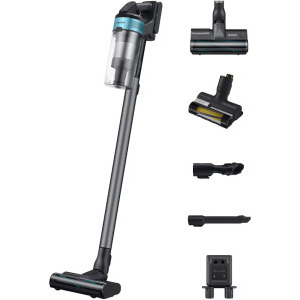 Aspirator Samsung Jet 75E Pet VS20B75AGR1/GE, vertical, 550W, 0.8L, Negru/Gri