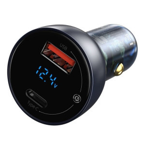 Baseus Particular Digital Display QC+PPS, 1x USB, 1x USB-C, 65W, Grey