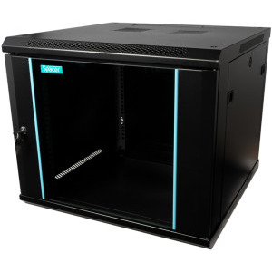 Spacer SPCW-9U-600-BK-03 9U, Wall mount, 600 x 600 mm, Glass door, Negru