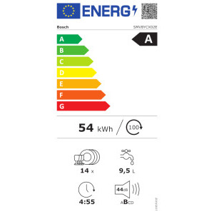 Bosch SMV8YCX02E, 14 seturi, 8 programe, Clasa A, PerfectDry, Max Flex Pro, Rackmatic, 60 cm