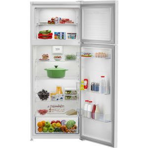 Beko RDSE465K40WN, 437 L, Clasa E, Cooling Fan, Safety Glass, 185 cm, Alb